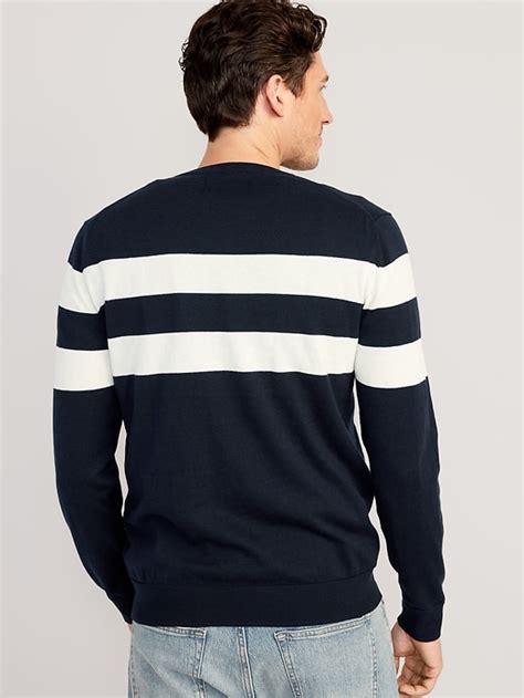 Striped Crew Neck Sweater For Men Old Navy