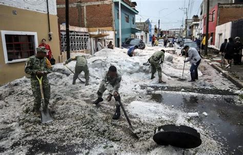 Por Fuerte Granizada Aplican Plan Dn Iii En Puebla Capital