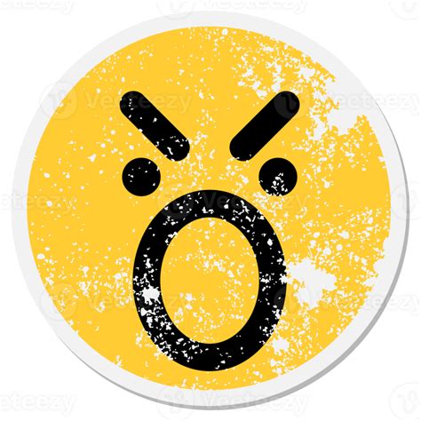 shouting face circle  png