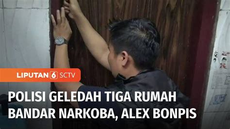 VIDEO Petugas Geledah Tiga Rumah Bandar Besar Narkoba Alex Bonpis