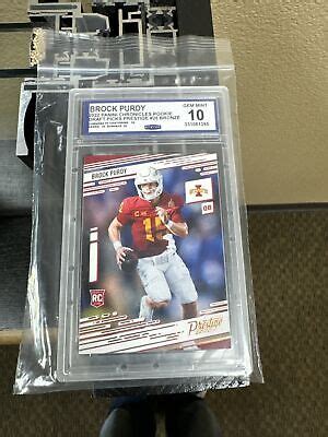 Brock Purdy ROOKIE 2022 Prestige 25 RARE BRONZE Graded Card CCG Gem