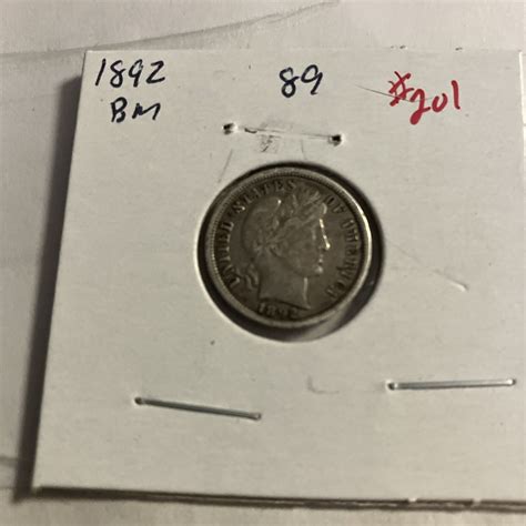 1892 Barber Dime Fine Ebay