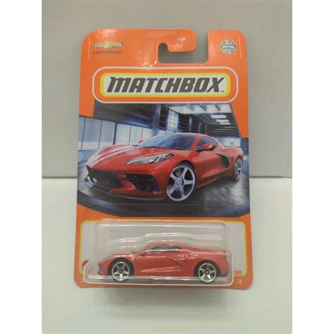 Corvette C8 2020 Coupe Red 164 Matchbox Usa Card Bcn Stock Cars