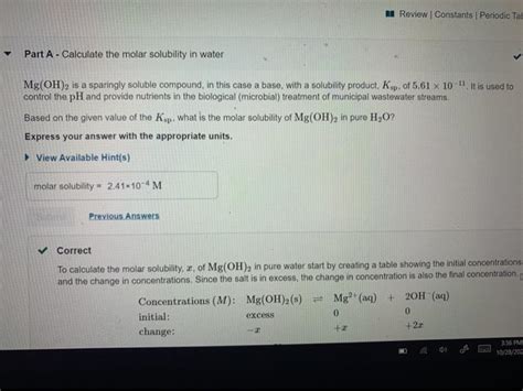 Solved Part B - Calculate the molar solubility in NaOH Based | Chegg.com