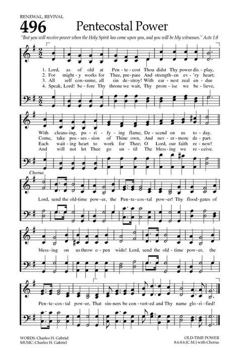 Baptist Hymnal 2008 496 Lord As Of Old At Pentecost