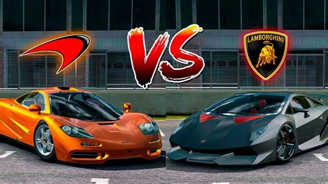 Real Racing 3 McLaren F1 Vs Lamborghini Sesto Elemento Acceleration