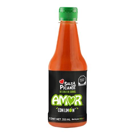 Salsa picante AMOR Con Limón de chiles secos 355 ml Walmart