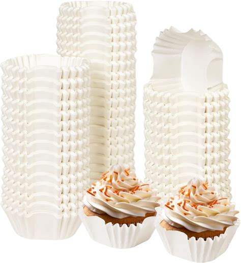 Amazon Qiqee Pcs White Square Cupcake Liners Muffin Linner No