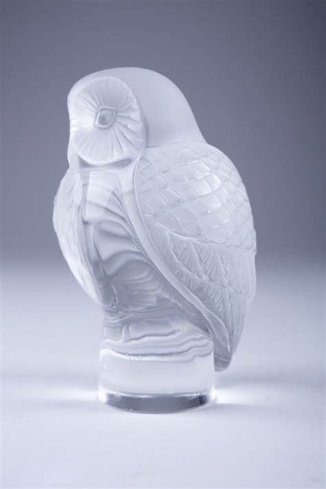 Lalique Chouette Owl Crystal Figurine Paperweight Etsy