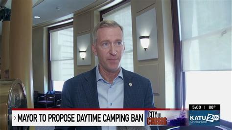 Portland Mayor Ted Wheeler Proposes Daytime Homeless Camping Ban On