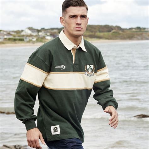 Ireland Striped Long Sleeve Rugby Shirt