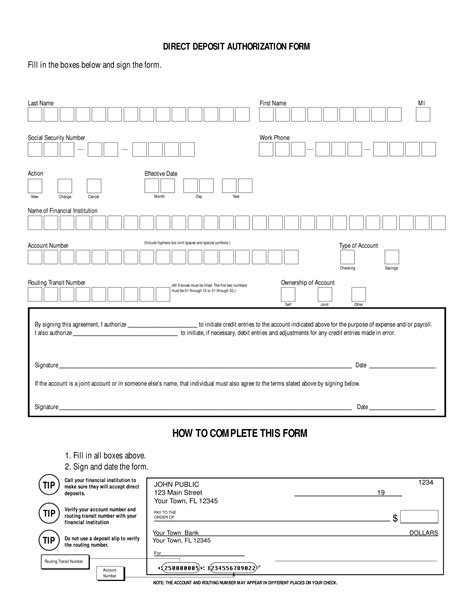 Direct Deposit Form Fill Out Printable PDF Forms Online Worksheets