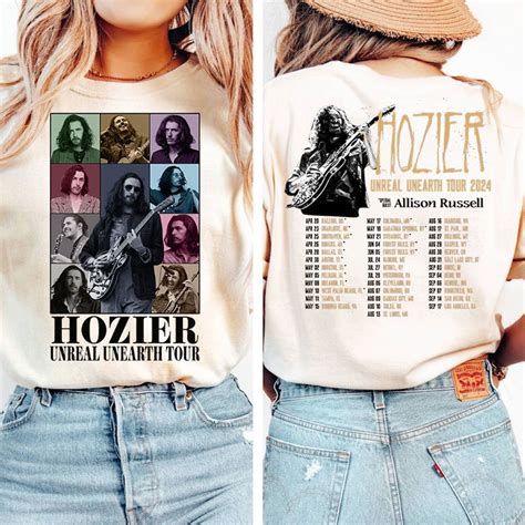 Hozier 2024 Tour Vintage Shirt, Hozier Unreal Unearth Tour 2024 Merch ...