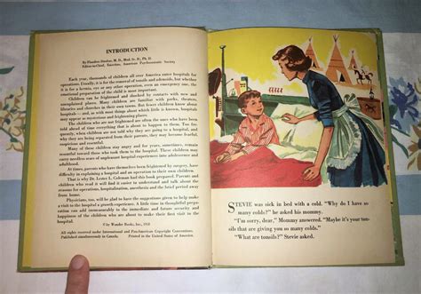 A Visit To The Hospital 1958 Wonder Book Etsy