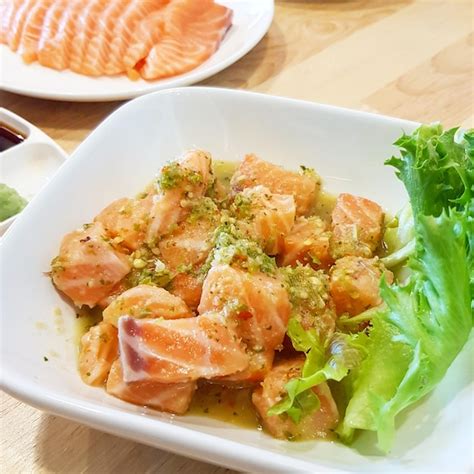 Premium Photo Spicy Salmon Salad