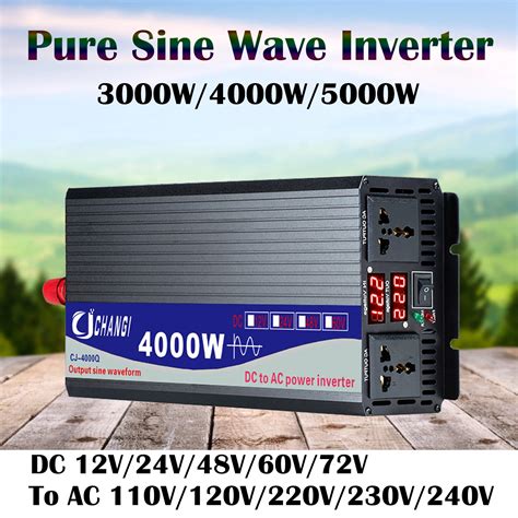 Inverter Gelombang Sinus Murni 3000W 4000W 5000W Inverter Mobil Surya