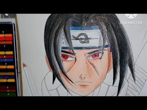 Itachi Uchiha Colouring Hair With Colour Pencils Jiansh Up Tt Youtube