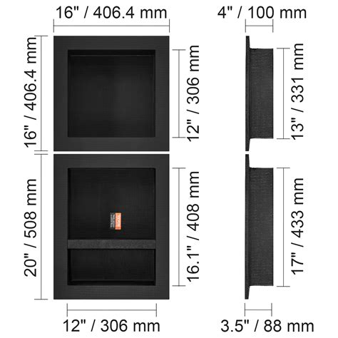Vevor Niche Encastrable Salle De Bain X Cm X Cm