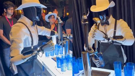 Machines Or Not Tesla Optimus Robots Serving Drinks Were Controlled By