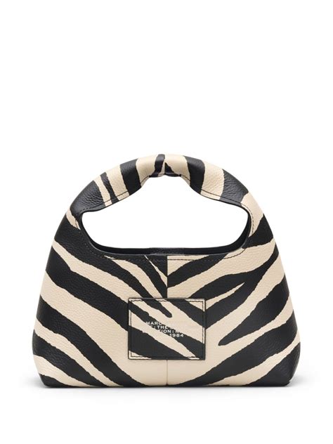 Marc Jacobs The Zebra Leather Mini Sack Bag Black Farfetch
