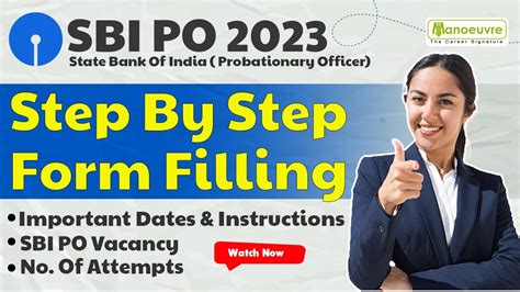 Sbi Po Form Filling How To Fill Sbi Po Form Important Dates