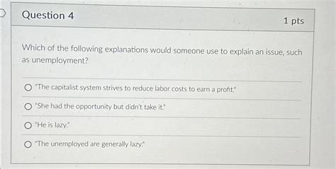 Solved Question 41 ﻿ptswhich Of The Following Explanations