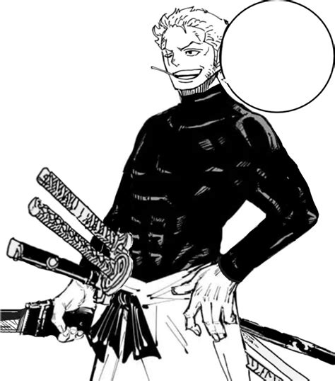 Zoro Wearing The Blackwhite Combo Gojokilluatojigarou Outfit