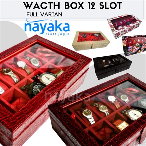 Jual Kotak Tempat Jam Tangan Isi Aksesoris Tempat Box Jam Wadah