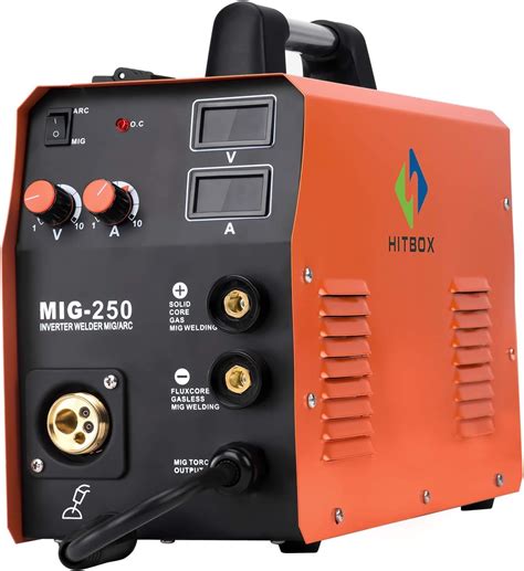 HITBOX Mig Welder MIG250 MIG TIG ARC Machine à souder 0 8 1 0 mm Gaz