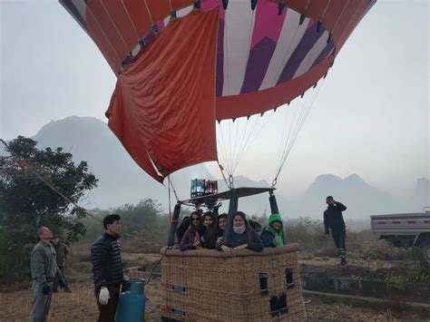 Yangshuo Hei Luftballonfahrt Sonnenaufgang Erlebnis Ticket Getyourguide