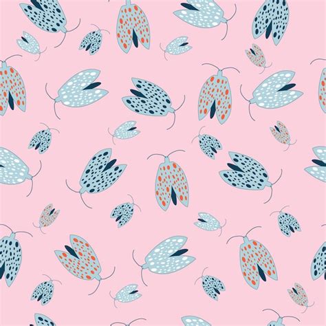 Premium Vector Vector Seamless Pattern With Colorful Insects Vector Illustration