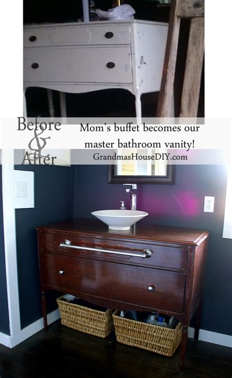 How To Convert A Buffet Into A Bathroom Vanity Tip Junkie