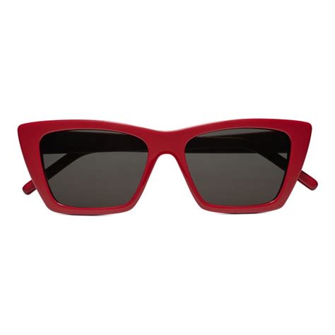 Yves Saint Laurent New Wave Sl 276 Sunglasses With Triangular Frame Red Saint Laurent