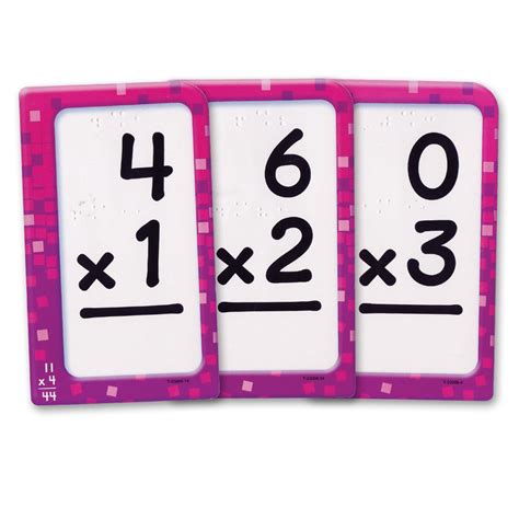 MaxiAids | Multiplication Pocket Flash Cards with Braille