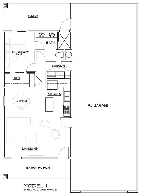 Barndominium Floor Plans With RV Storage