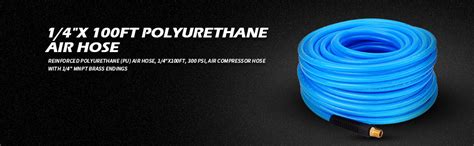 WYNNsky Reinforced Polyurethane PU Air Hose 1 4 X100ft 300 PSI Air