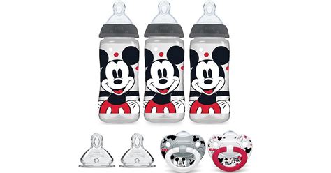 Nuk Disney Smooth Flow Bottle Pacifier Newborn Set Mickey Mouse