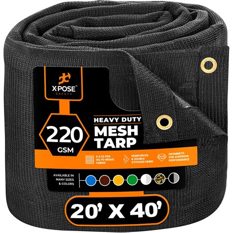 Xpose Safety Heavy Duty Mesh Tarp X Multipurpose Black