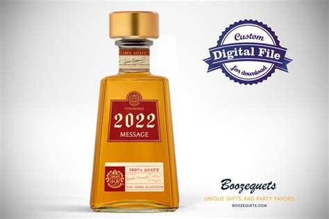 Custom Printable 1800 Tequila Labels Personalized Reposado Etsy