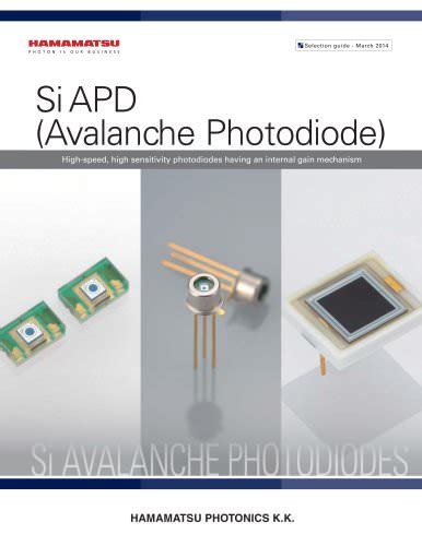 Si APD HAMAMATSU PDF Catalogs Technical Documentation Brochure