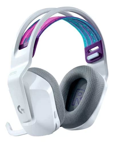 Audífonos gamer inalámbricos Logitech G G Series G733 blanco con luz