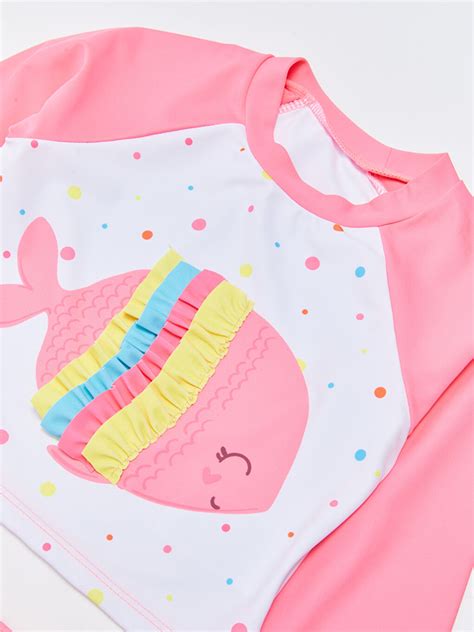 LCW baby Beyaz Esnek Kumaştan Kız Bebek Bikini Takımı S Z LU LCW