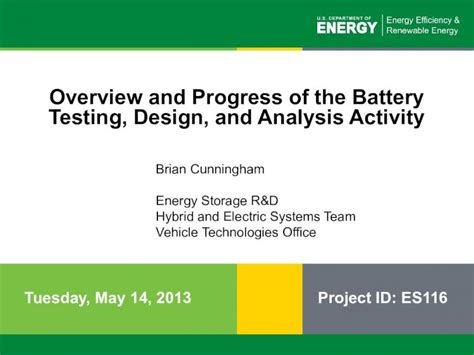 PDF Overview And Progress Of The Battery Testing Analysis FY