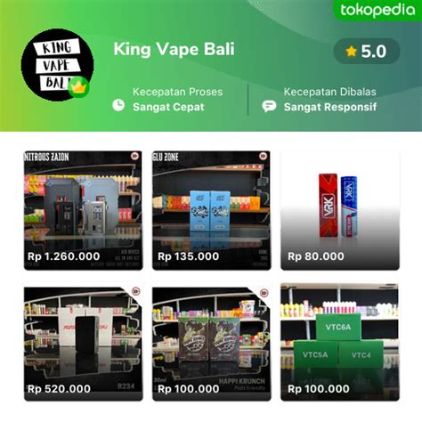 Toko King Vape Bali Online Produk Lengkap And Harga Terbaik Tokopedia