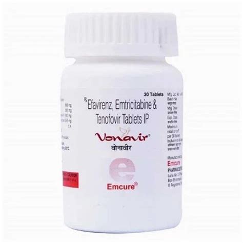 Efavirenz Emtricitabine And Tenofovir Tablet 30 Tablets At Rs 3900