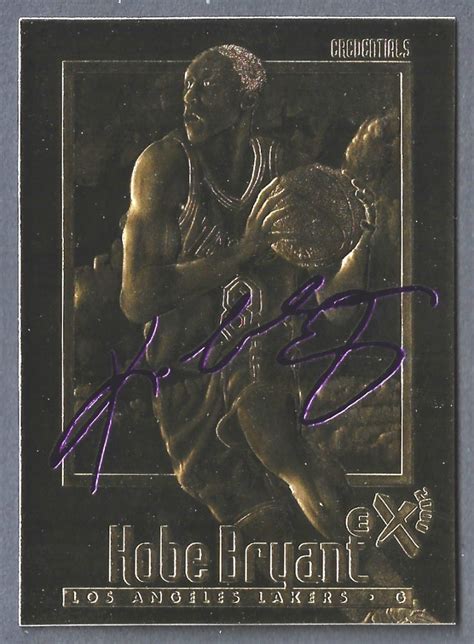 Kobe Bryant Skybox Ex Purple Signature Kt Gold Card Rc