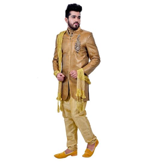 Brocade Silk Deer Indo Western Sherwani Zakarto