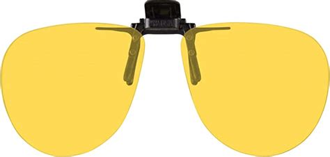 H2 Medium Aviator Clip On Flip Up Night Driving Glasses - VS Eyewear