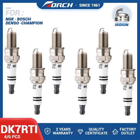 Iridium Spark Plugs TORCH DK7RTI Replace For Candles 6046 DCPR7EIX 4759