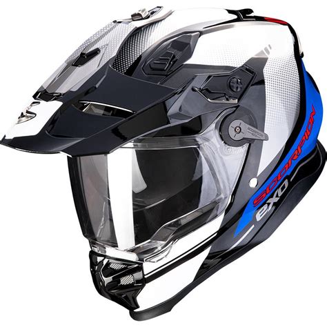 Casque ADF 9000 AIR TRAIL SCORPION Noir Bleu MAXXESS FR Casque Crossover